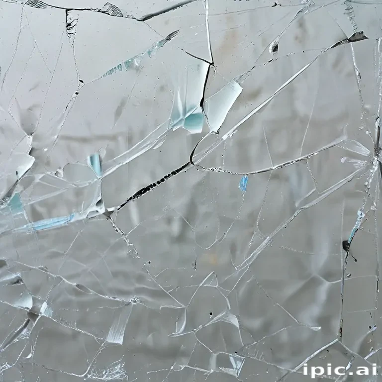 cracked glass transparent