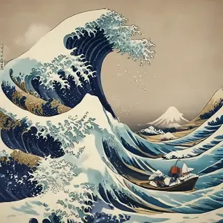 great wave wallpaper