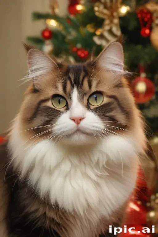 cat christmas background