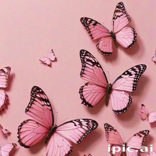 pink butterflies aesthetic