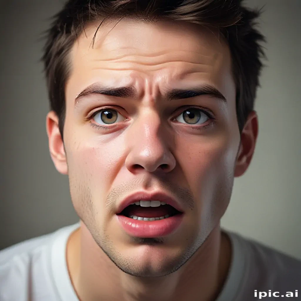 frustrated face