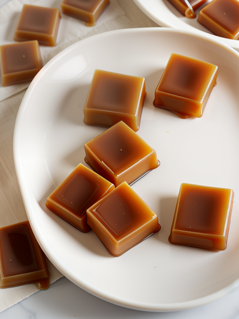 caramel candy with white center