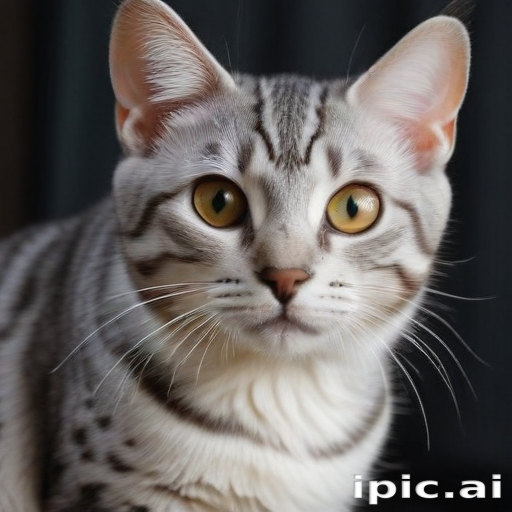 A Close-Up Portrait of an Adorable Silver Spotted Cat with Striking Eyes