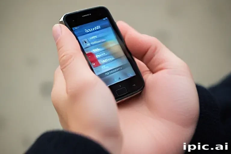 hand holding cell phone