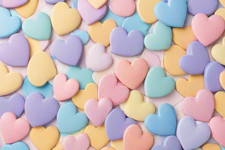 pastel heart background