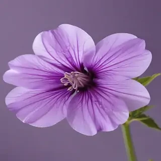 transparent purple flower
