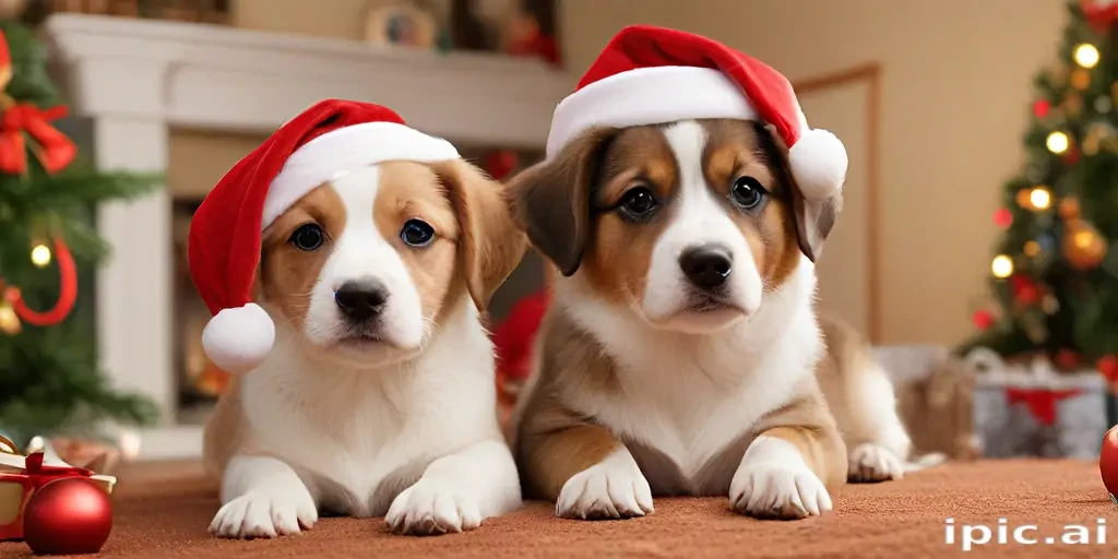christmas wallpaper dogs