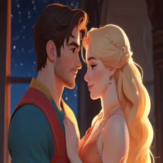 cartoon couple aesthetic