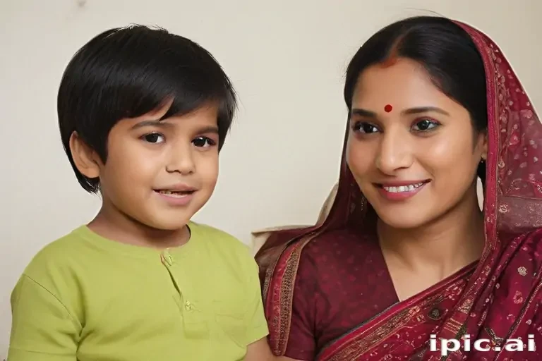 indian mom and son