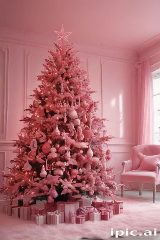 pink christmas aesthetic wallpaper