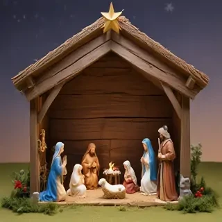 free christmas nativity scene