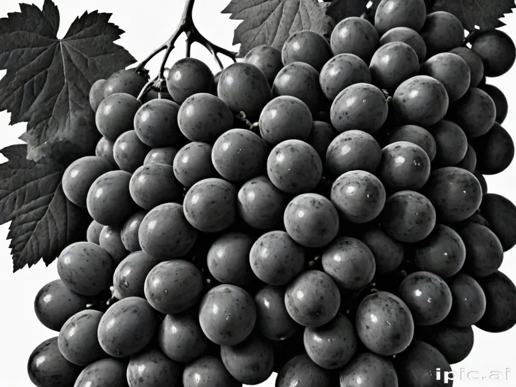 grapes clipart black and white