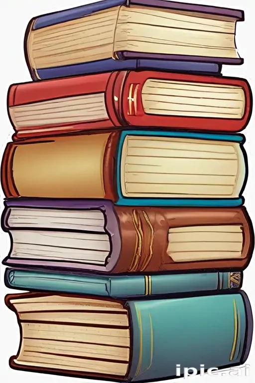 books stacked clipart