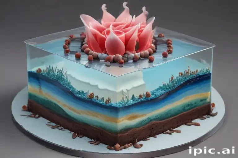 transparent birthday cake