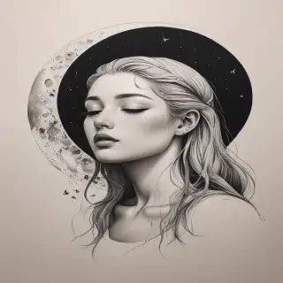 aesthetic moon drawings