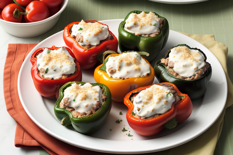 sausage cream cheese stuffed peppers