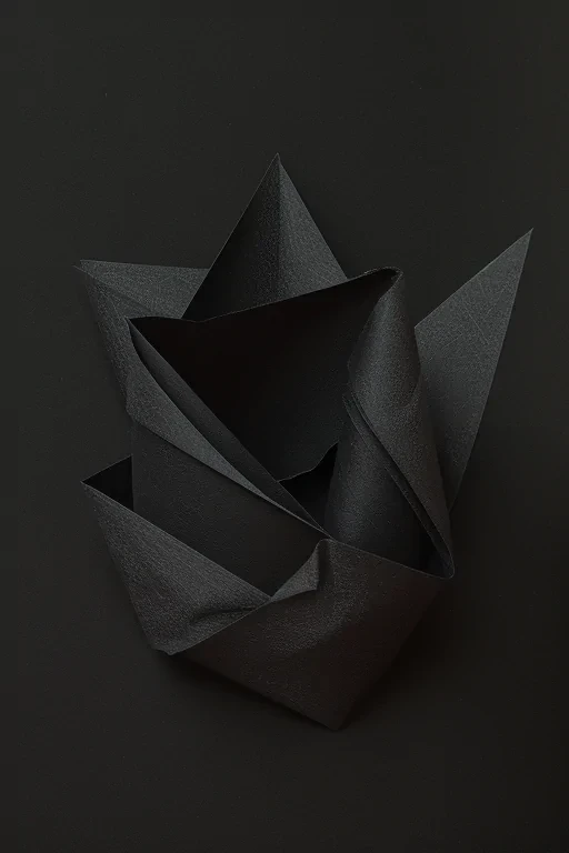 crumpled black paper