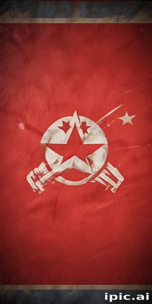 north korea flag