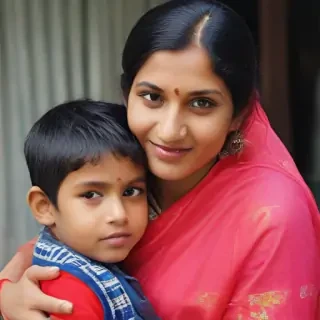 indian mom and son