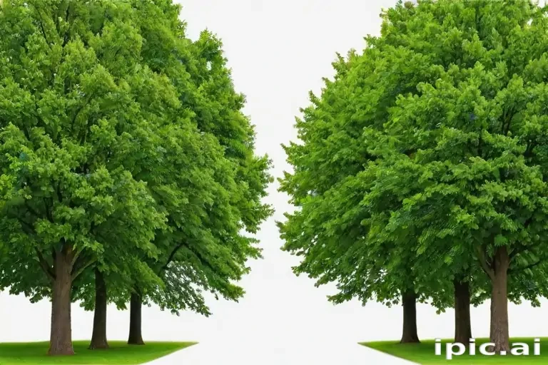 trees no background