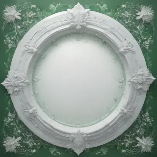 white and green background