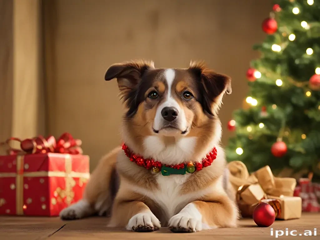 christmas dog background