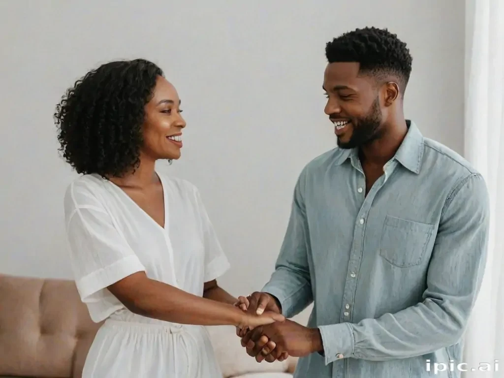 black couple holding hands