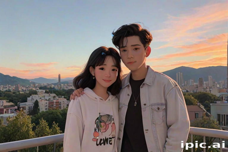 cartoon couple aesthetic