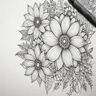 flower doodle art