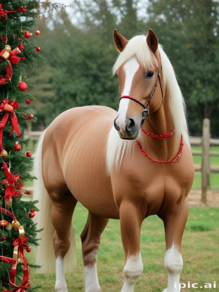 pictures of christmas horses