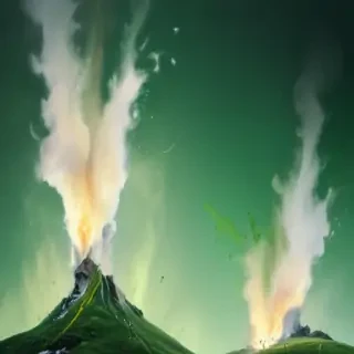 white and green background