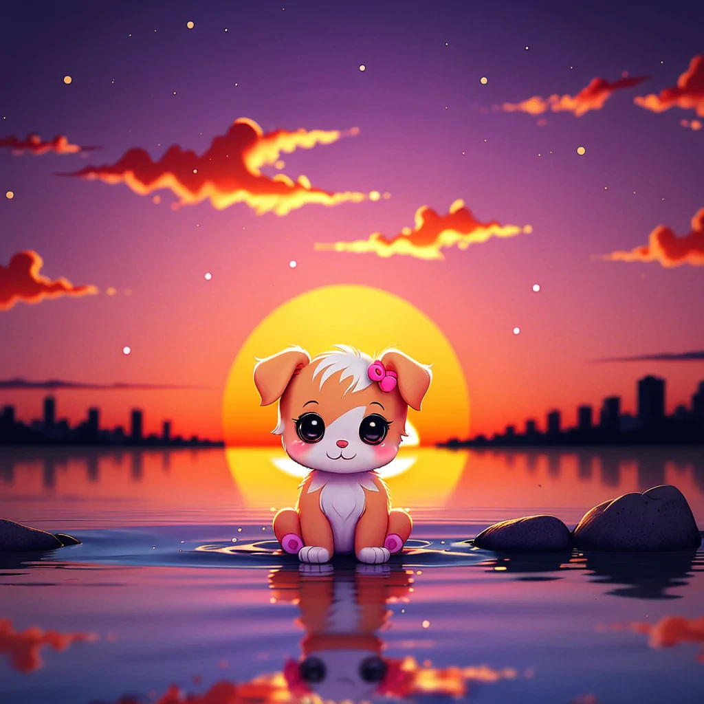 cute sunset wallpaper