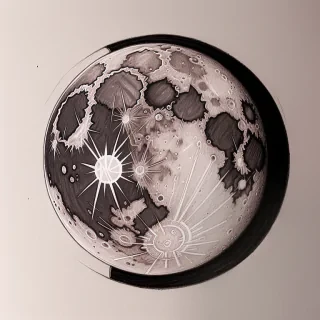drawings of the moon