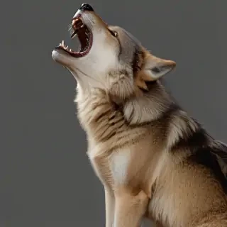 wolf howling png