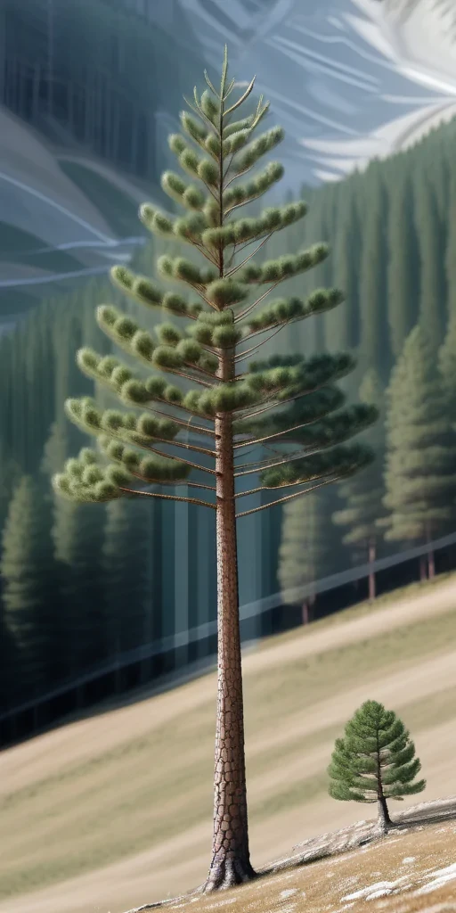 transparent pine tree
