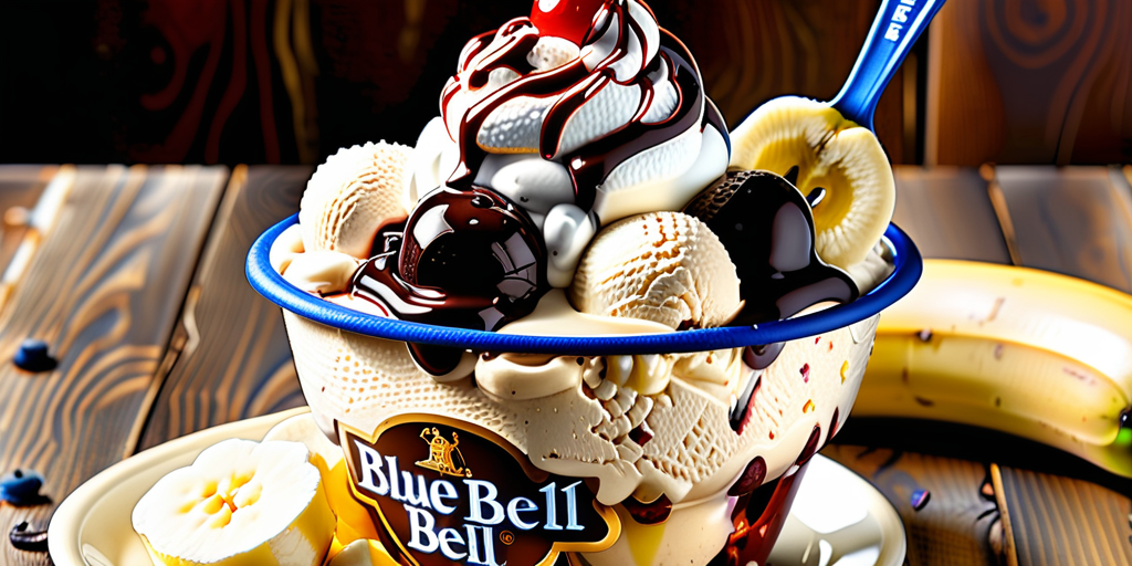 blue bell ice cream banana split