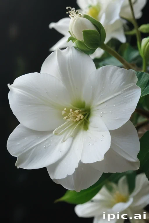 white flower transparent