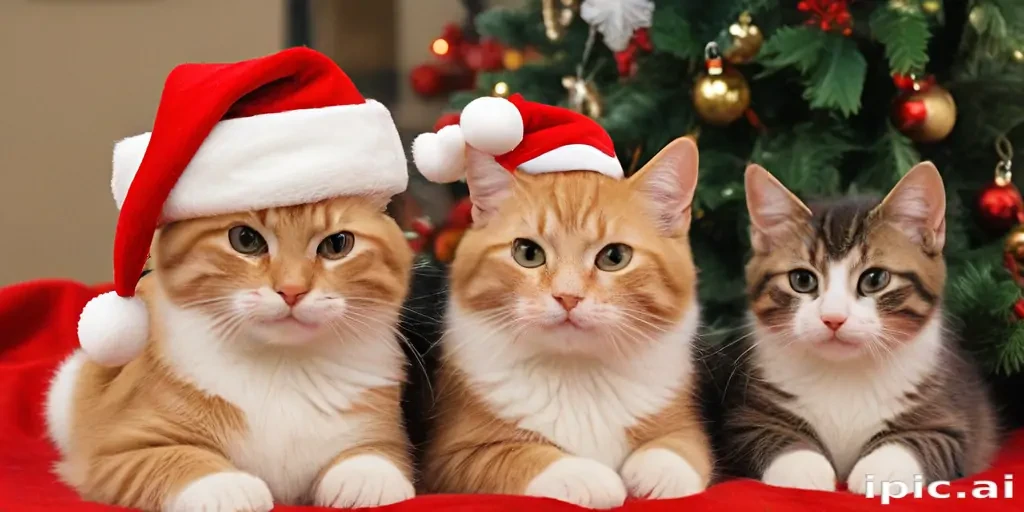 christmas images cats