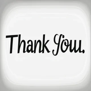 thank you in black and white