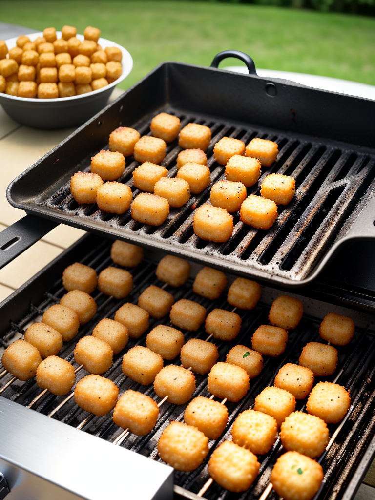 tater tots on the grill