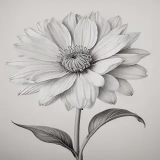 flower pencil drawing