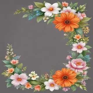 free flower border clipart
