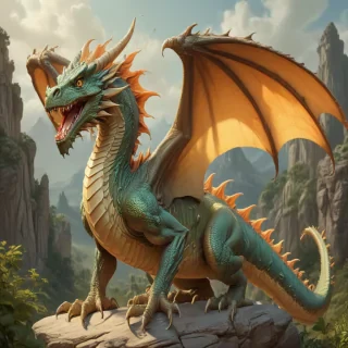 cartoon drawing of a dragon