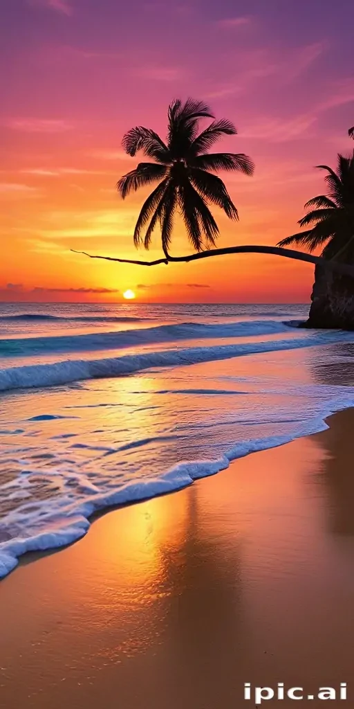 sunset wallpaper beach