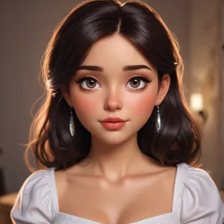 brunette cartoon character