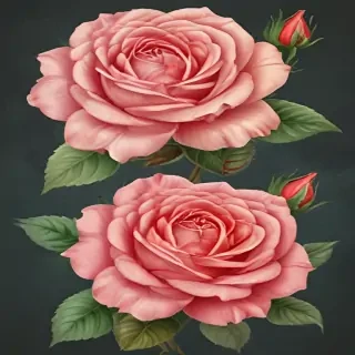 vintage rose illustration