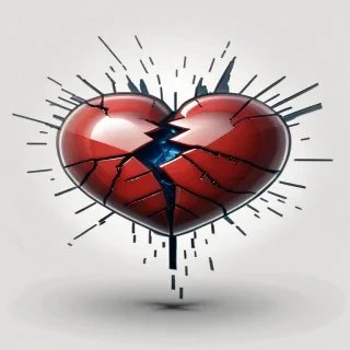 transparent broken heart