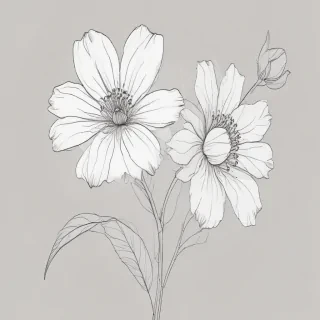 flower line art