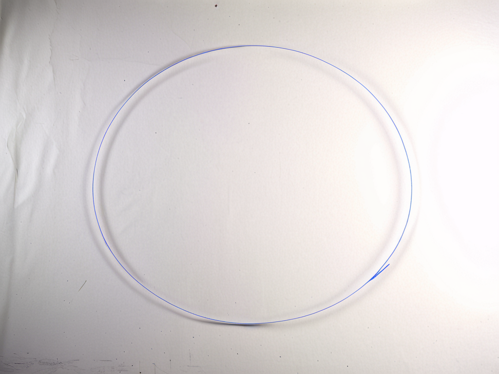 Simple Circular Outline on a White Background with Soft Lighting Effects