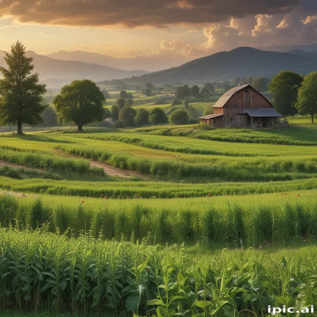 background of a farm